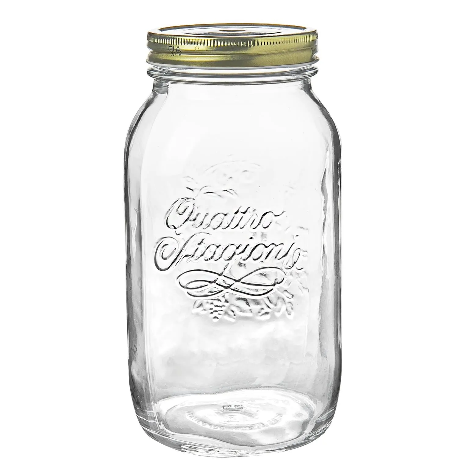 1.5L Quattro Stagioni Mason Glass Drinking Jar - By Bormioli Rocco