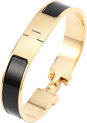 18K Gold Luxury Bracelet for Women, Exquisite Classical Letter Stainless Steel Bangle Bracelet for Women