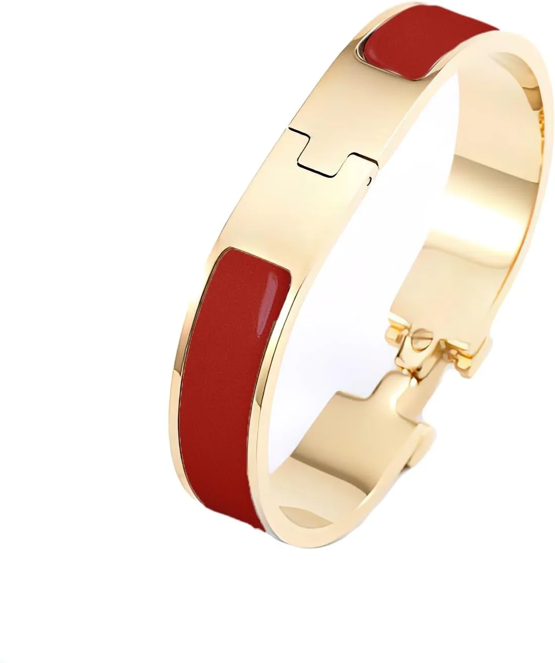 18K Gold Luxury Bracelet for Women, Exquisite Classical Letter Stainless Steel Bangle Bracelet for Women