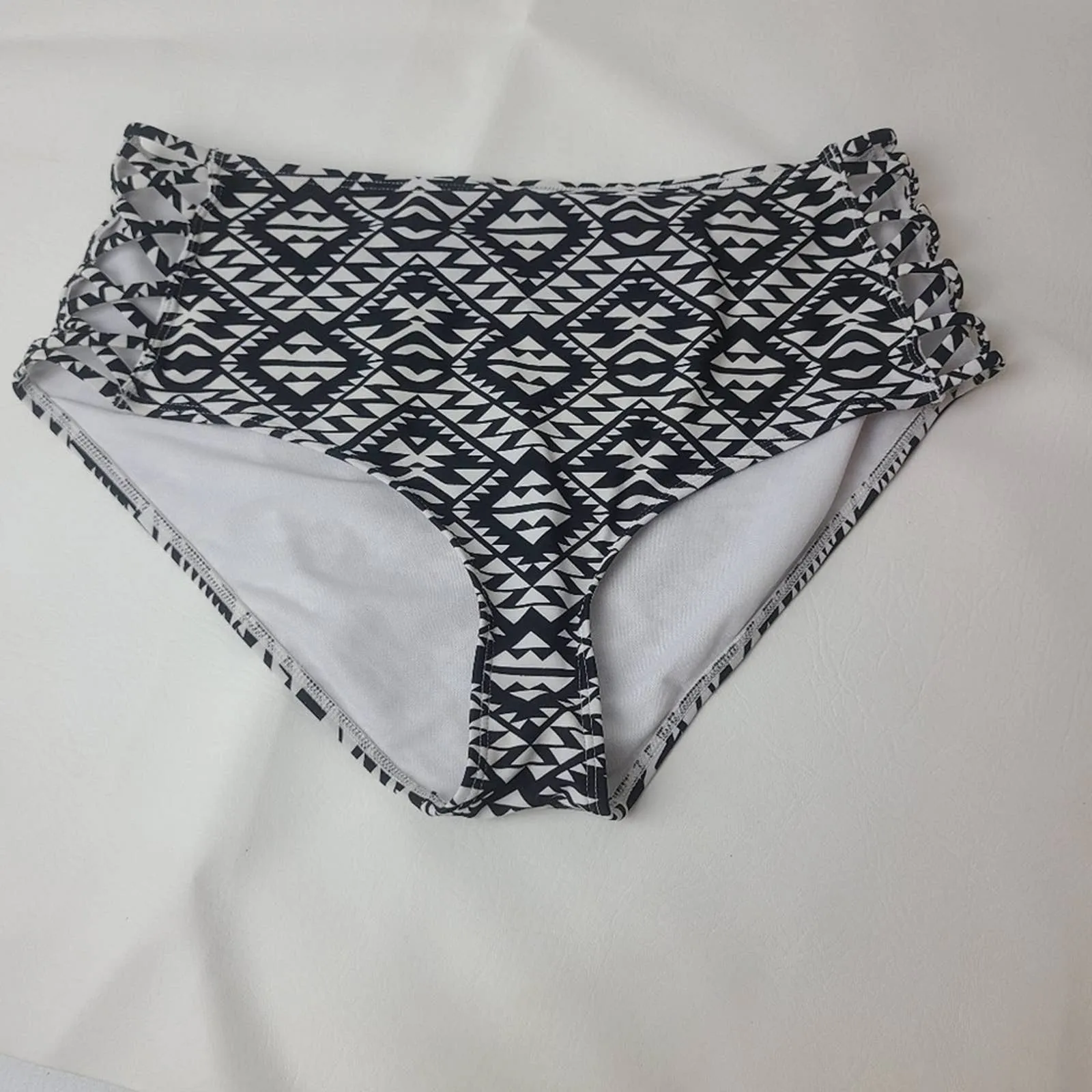 BONGO High Waisted Tribal Print Bikini Bottoms