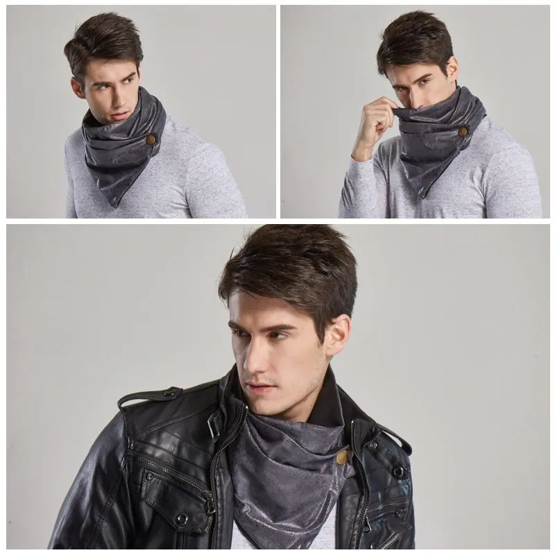 Faux Leather Neck Scarf - 4 Colors