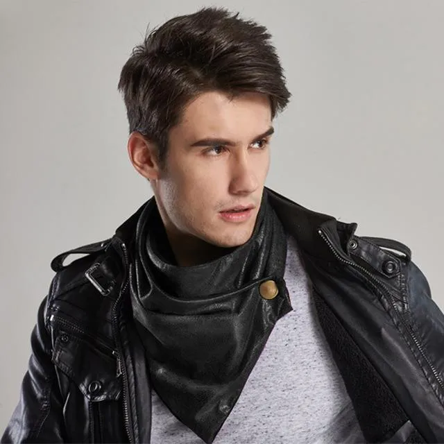 Faux Leather Neck Scarf - 4 Colors
