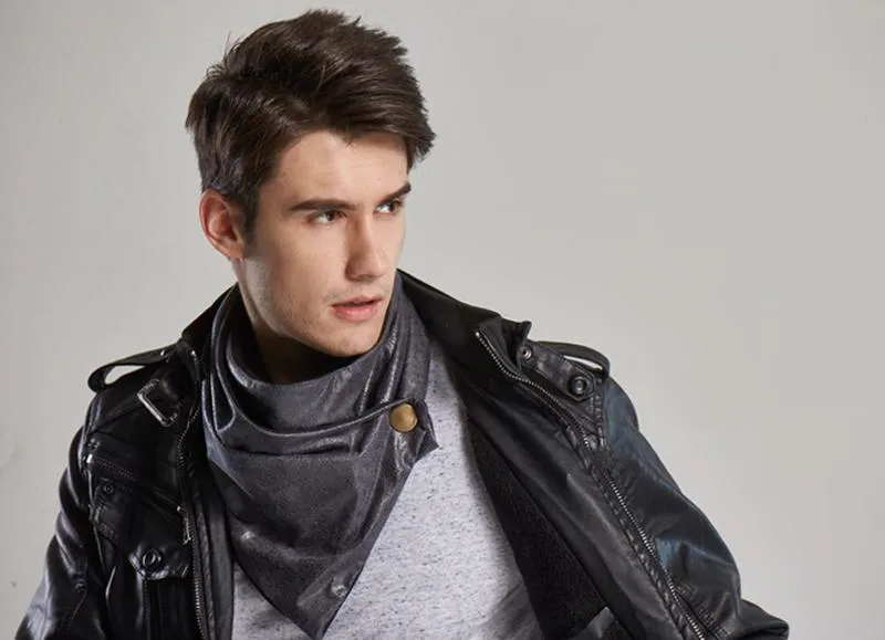 Faux Leather Neck Scarf - 4 Colors