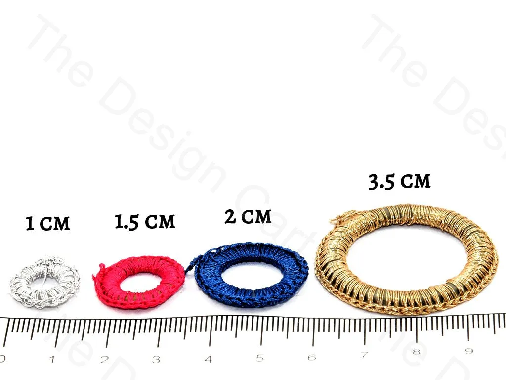Light Brown Small Round Crochet Thread Rings