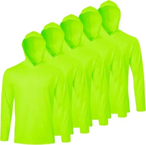 Men UPF 50  Sun Protection Hoodie Long Sleeve T Shirts Pack Quick Dry Shirt for Athletic Running Activewear Workout