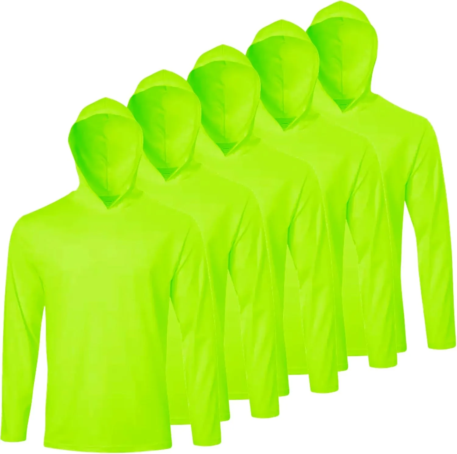 Men UPF 50  Sun Protection Hoodie Long Sleeve T Shirts Pack Quick Dry Shirt for Athletic Running Activewear Workout
