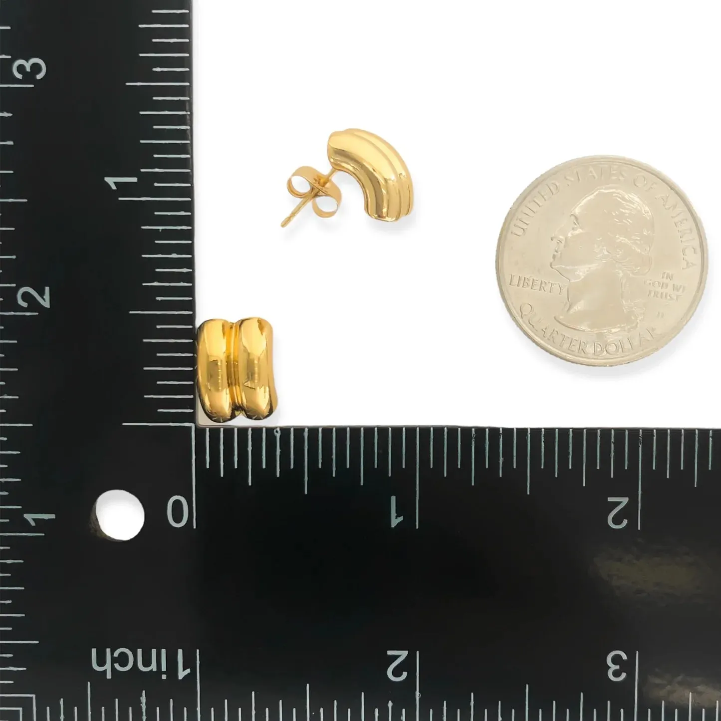 Mini Double Layer Stud Earrings