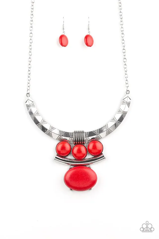 Paparazzi Necklace ~ Commander In CHIEFETTE - Red